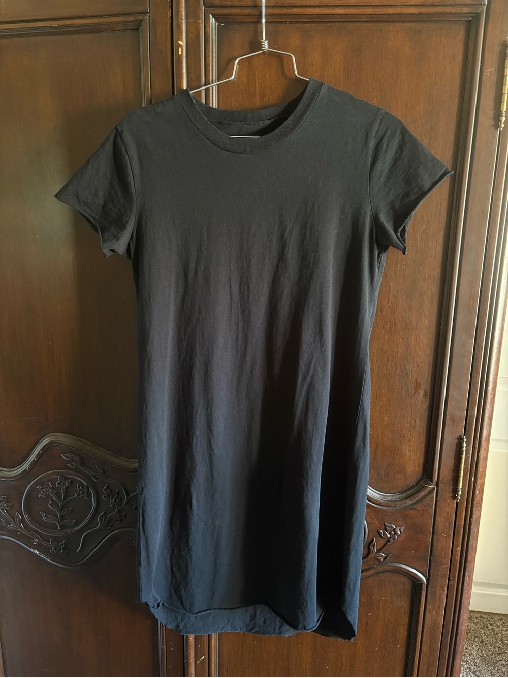 Frank & Eileen Black Cotton T Shirt Dress size Medium